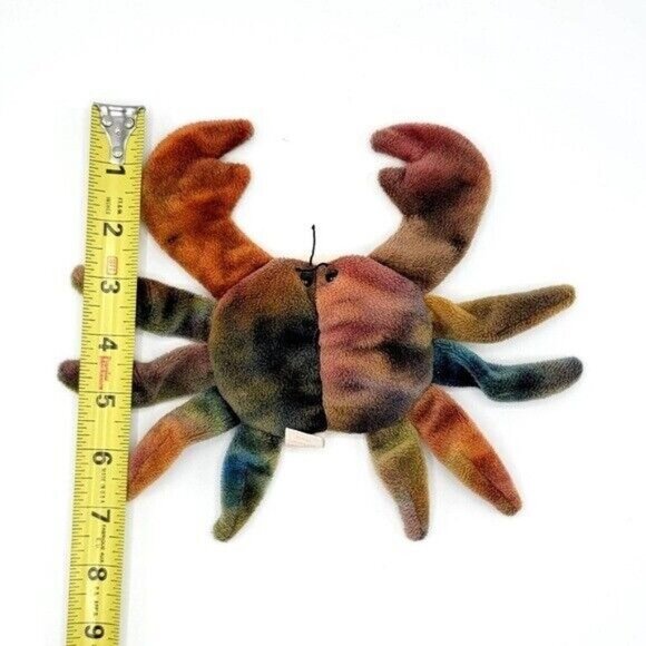 Ty Beanie Babies Claude Crab Plush Brown Green 7.5" Tie Dye Crustacean Vintage - Picture 7 of 7